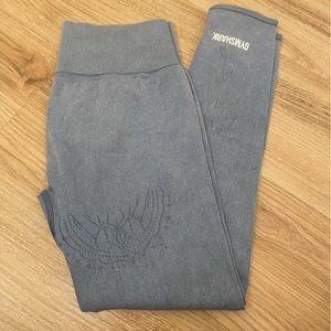 Gymshark washed blue embroidered leggings Small S